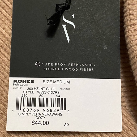 Simply Vera Verawang Medium Long Sleeve Shirt - Picture 3 of 3